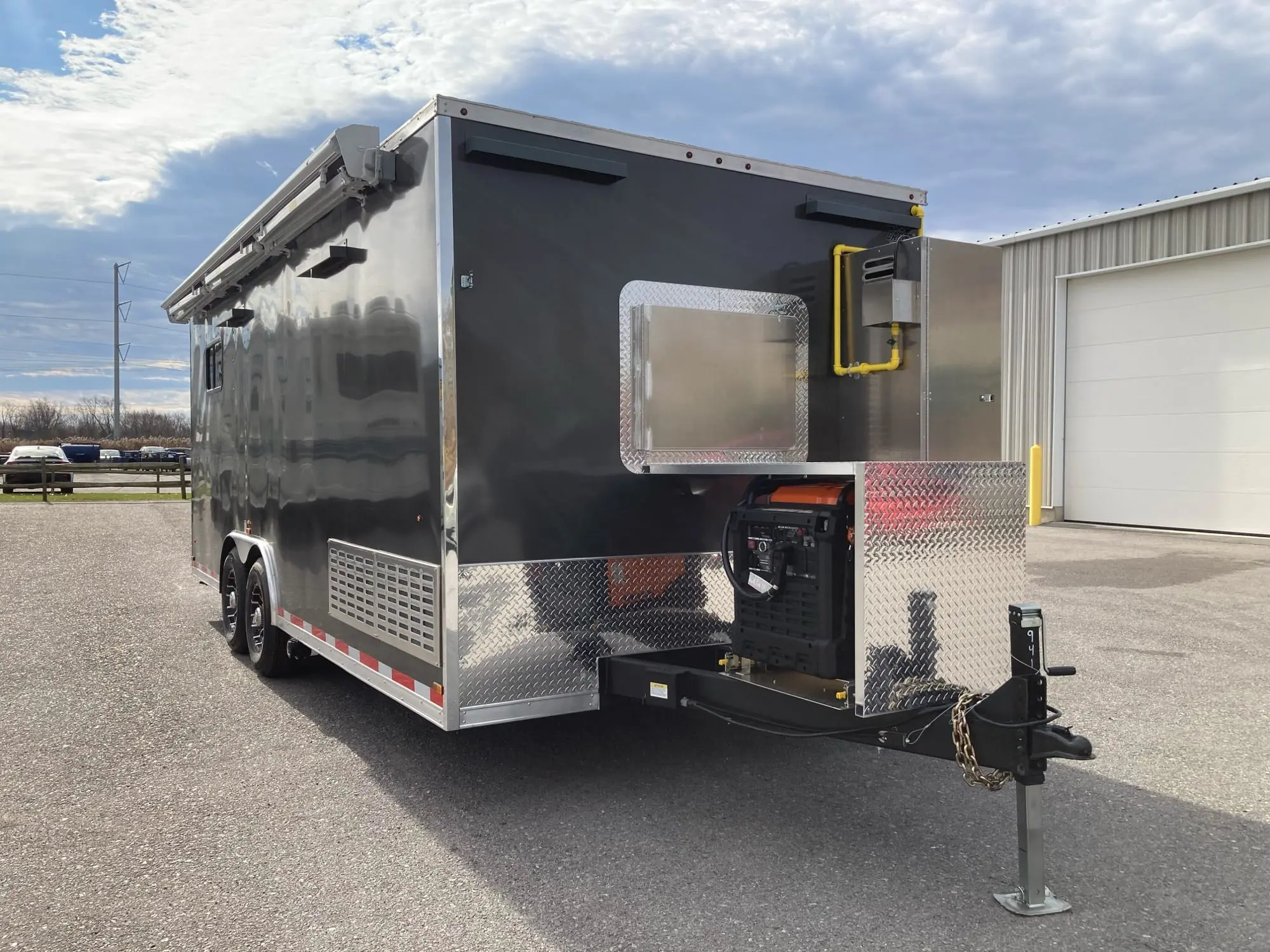 North Dakota Foresty Service trailer, outside, view of the front