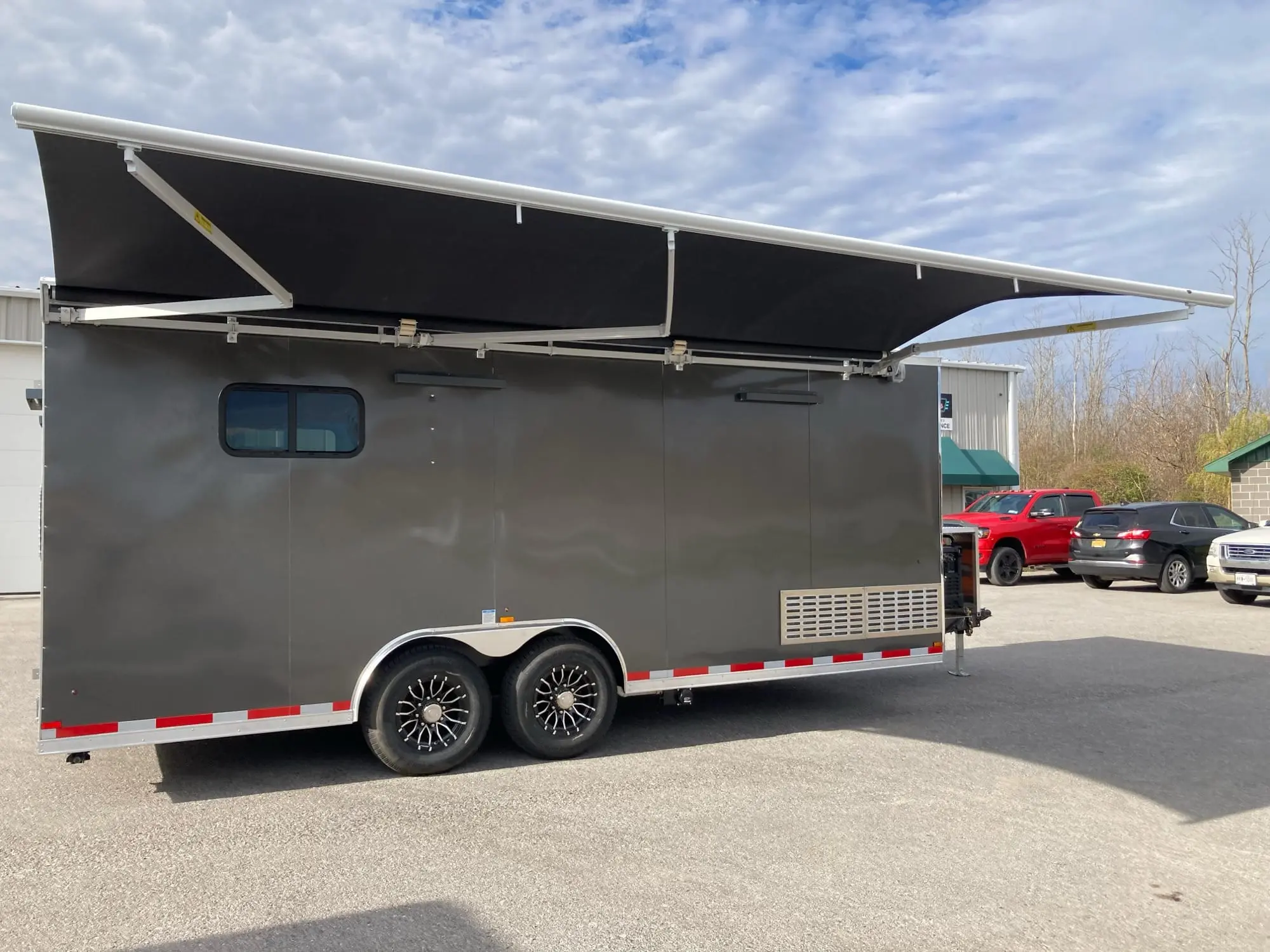 North Dakota Foresty Service trailer, outside, view of the right side