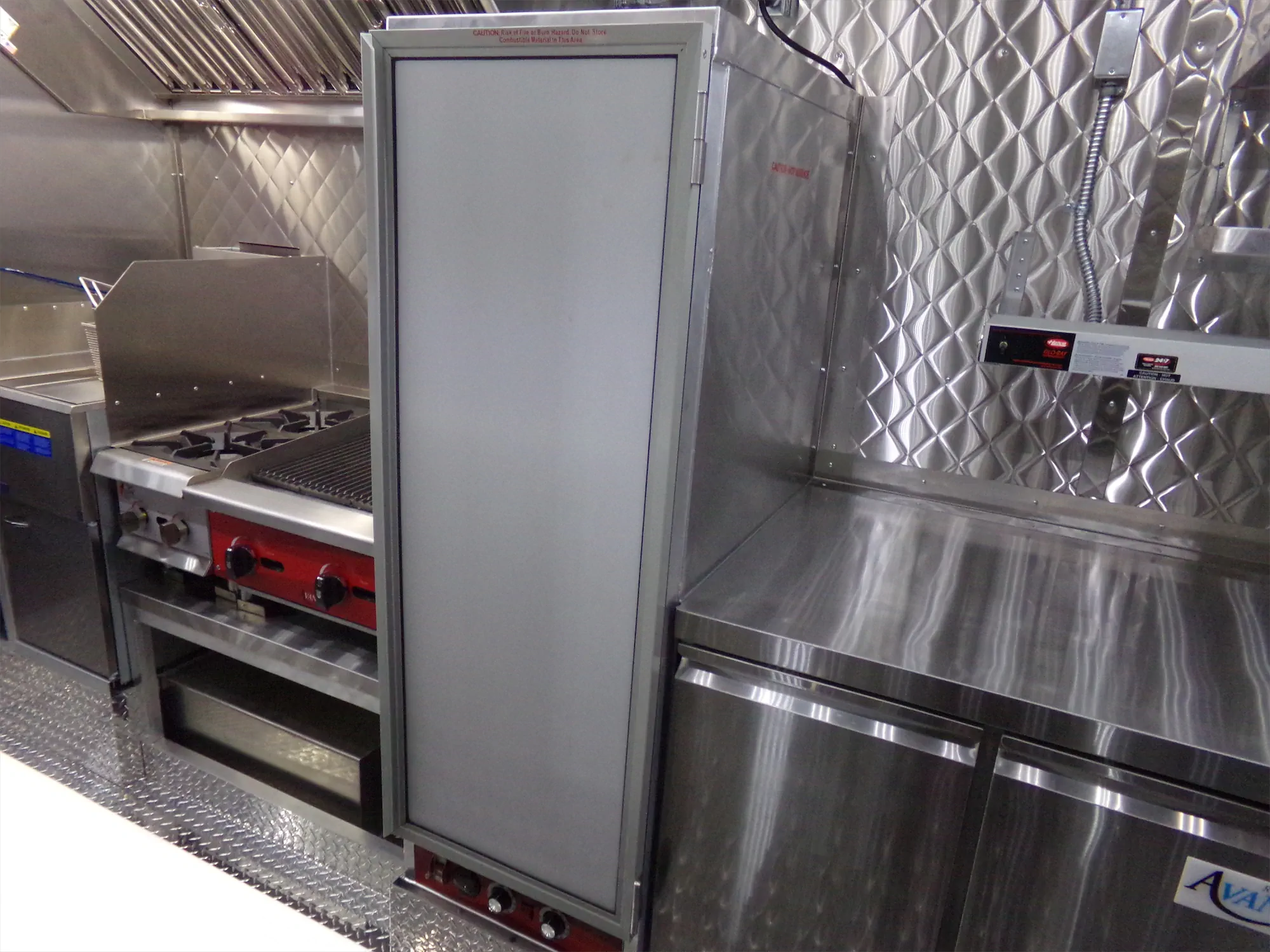 Big Brisket Daddy truck, inside, fridge