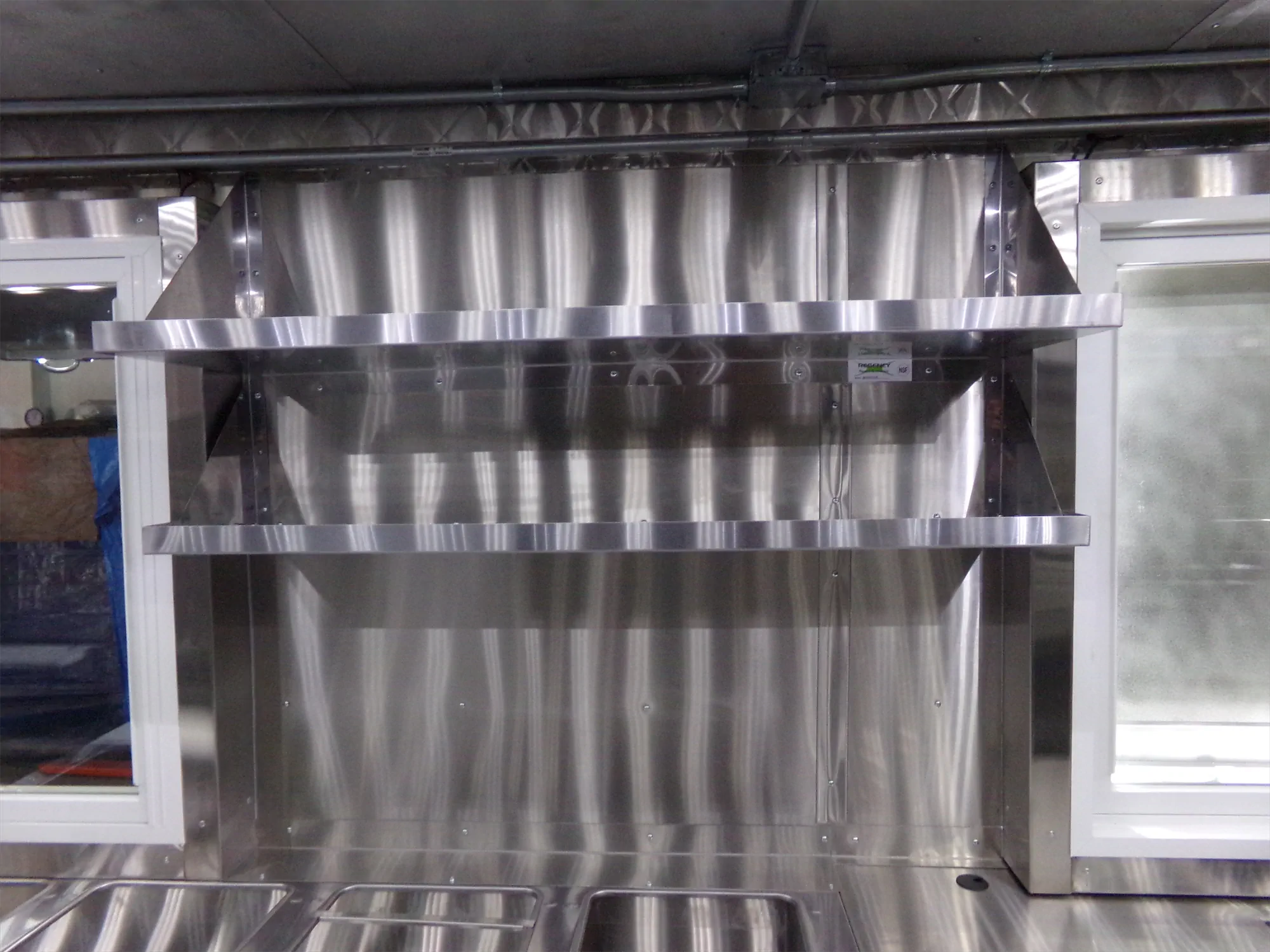 Big Brisket Daddy truck, inside, shelves