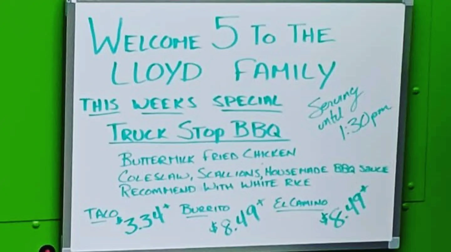 Sign that says, Welcome 5 to the Lloyd Family